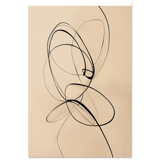 Tanz der Linien – Abstrakte Bewegung in Minimalismus 60x90 cm - Pixara