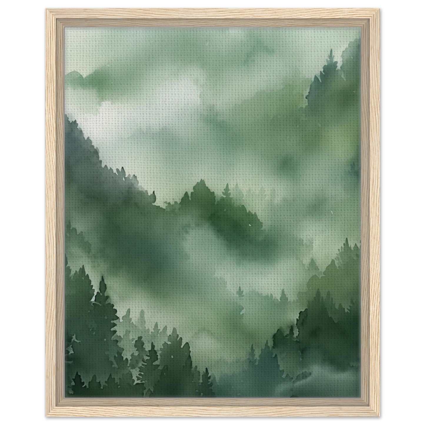 Morgendämmerung im Urwald | Gerahmte Leinwand Holzrahmen 40x50 cm - Pixara