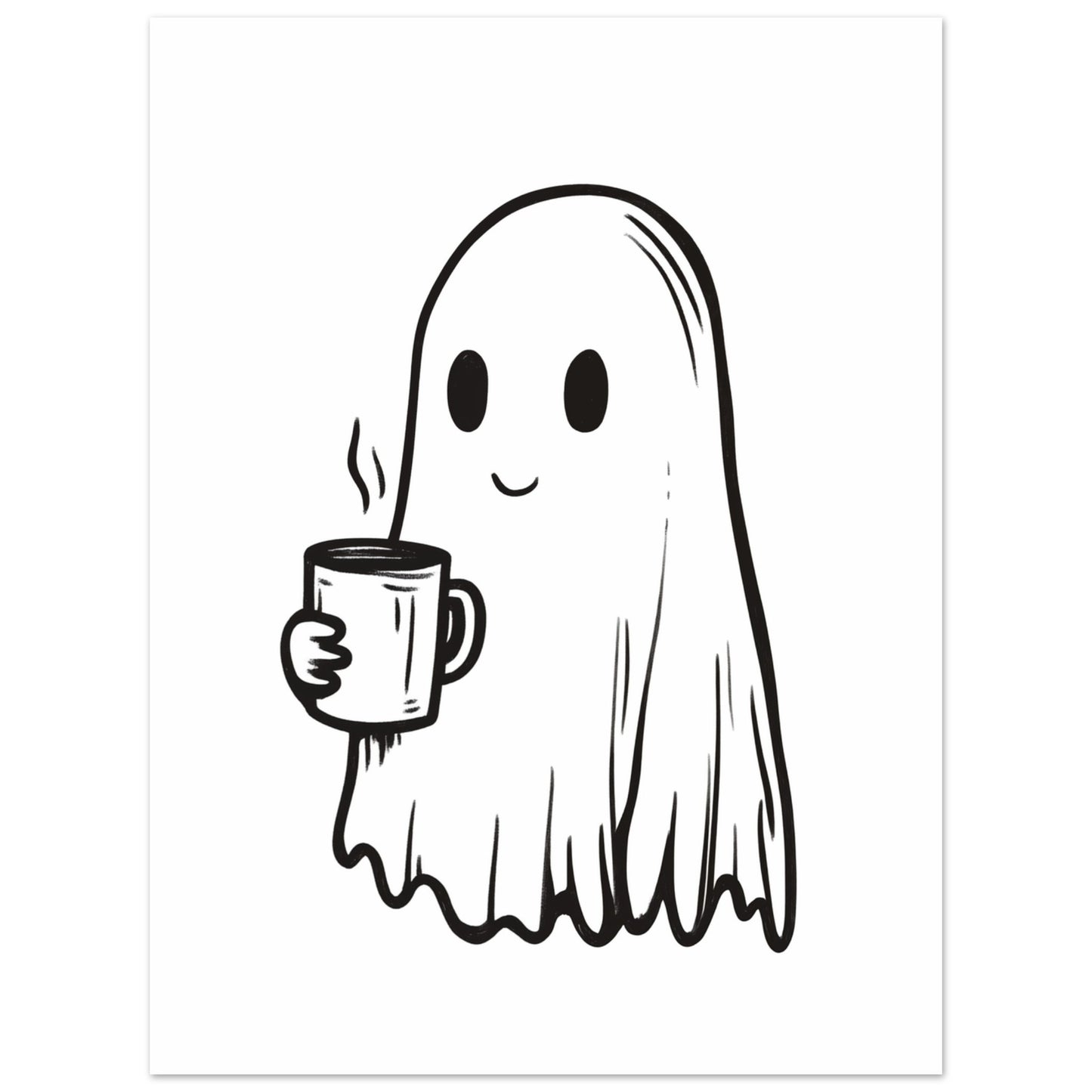 Spooky Coffee Ghost 30x40 cm - Pixara