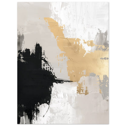 Golden Brushstroke Harmony 30x40 cm Poster - Pixara