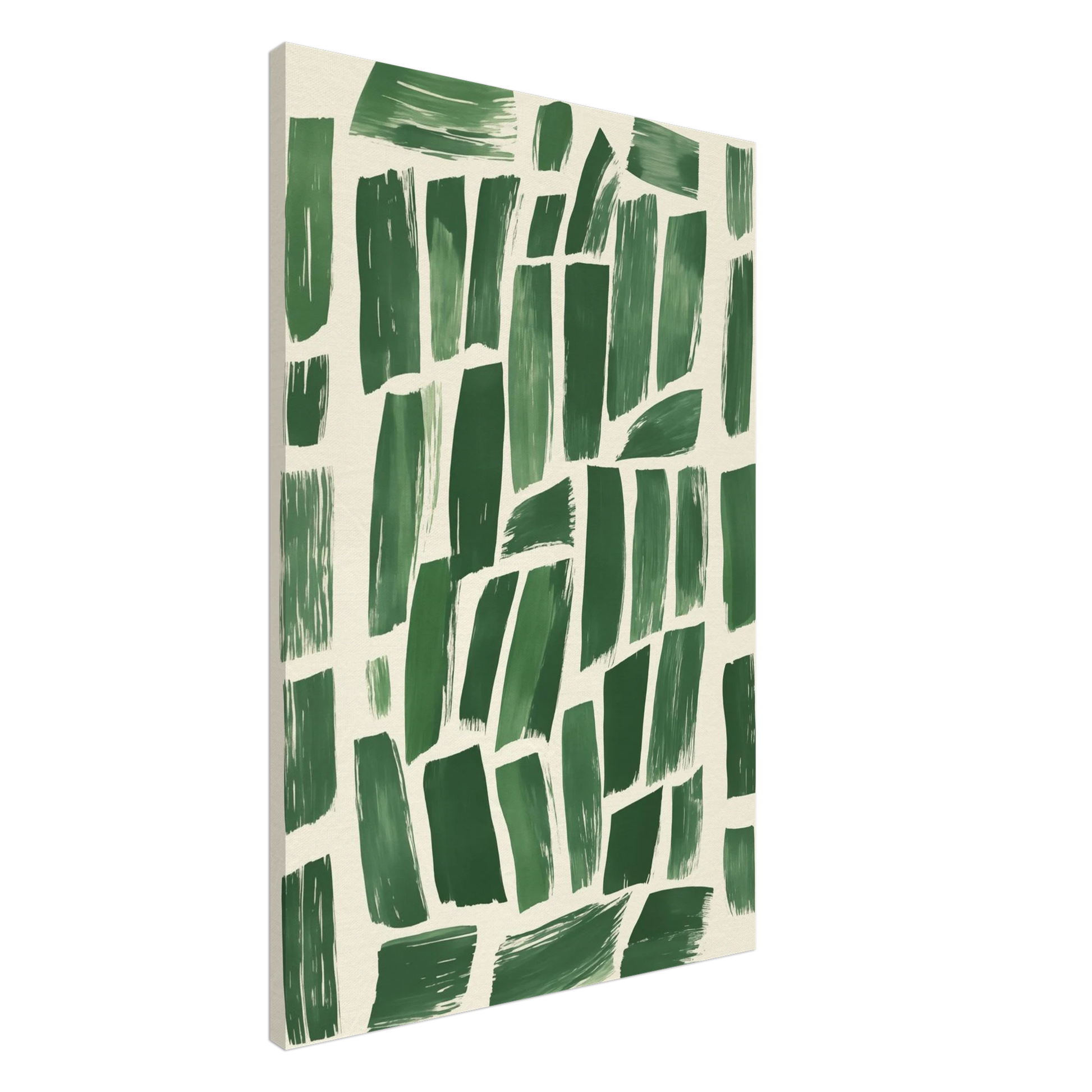 Abstrakte Grüntöne – Modernes Wandbild Leinwand 60x90 cm - Pixara