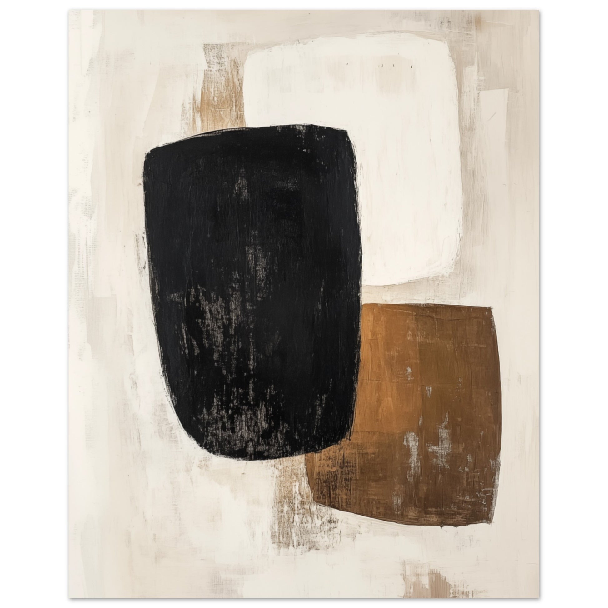 Minimalistische Eleganz – Abstrakte Formen Poster 40x50 cm - Pixara