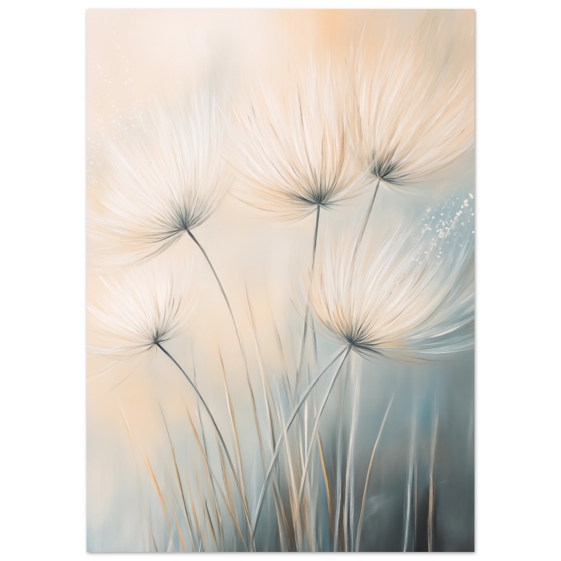 Sanfte Pusteblumen im Wind Poster 50x70 cm - Pixara