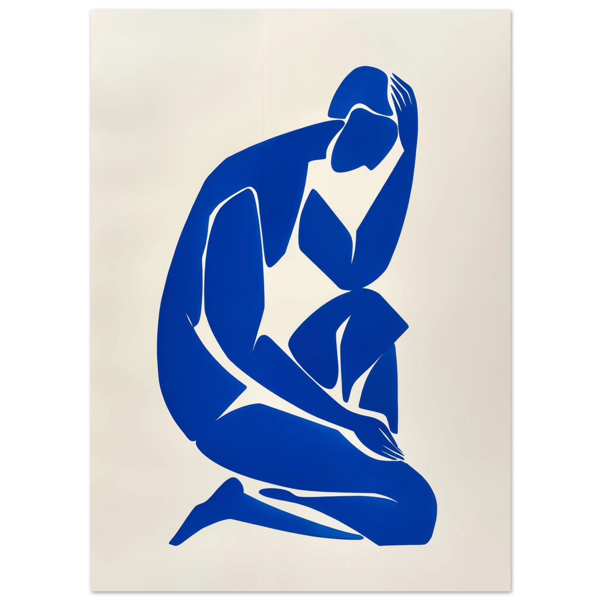 Stille Figur in Blau Poster 13x18 cm - Pixara