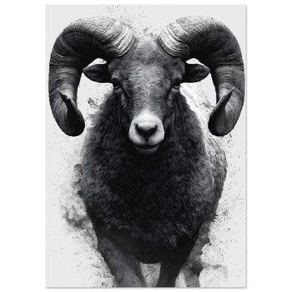 Widder – Schwarzweiß Fine-Art Porträt 21x29.7 cm - Pixara