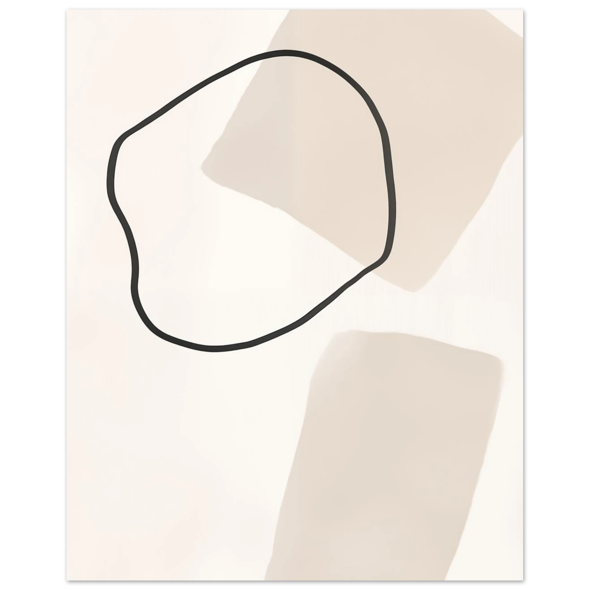 Abstrakte Balance in Beige Poster 20x25 cm - Pixara