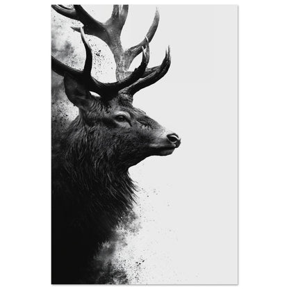 Hirsch – Schwarzweiß Fine-Art Porträt 60x90 cm - Pixara