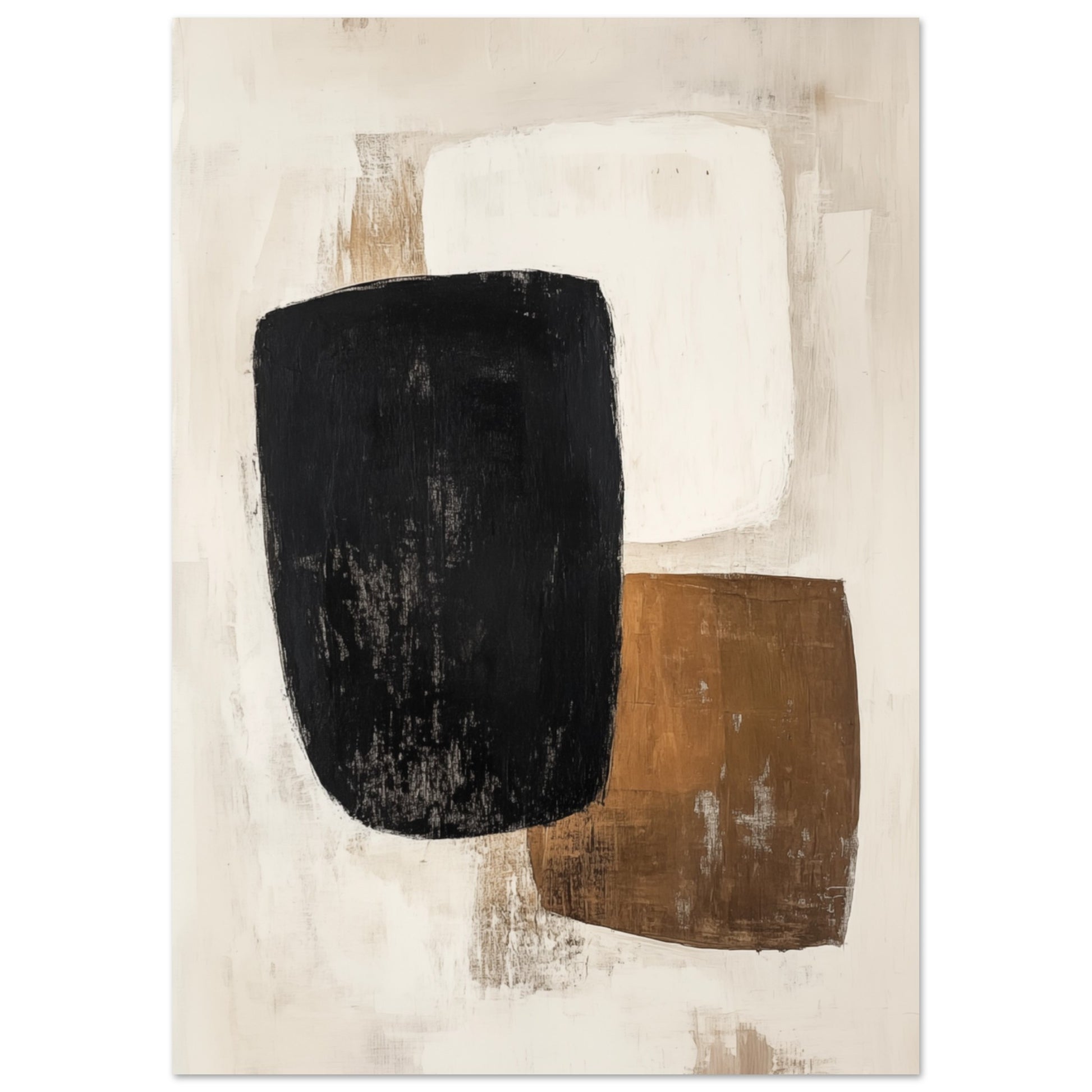 Minimalistische Eleganz – Abstrakte Formen Poster A4 21x29.7 cm - Pixara