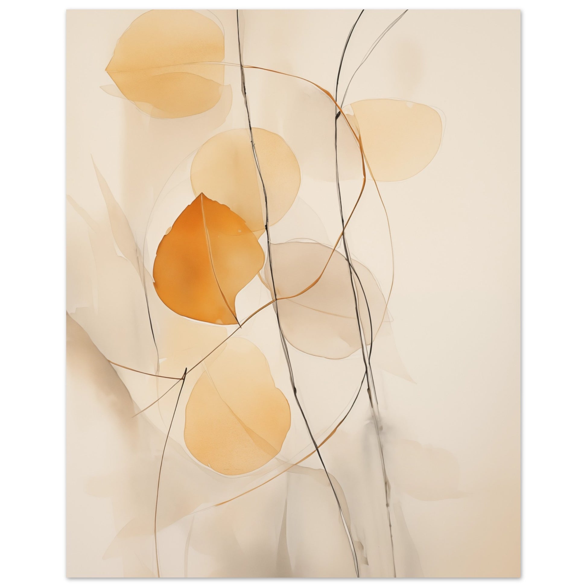 Herbstliche Abstraktion Poster 20x25 cm - Pixara