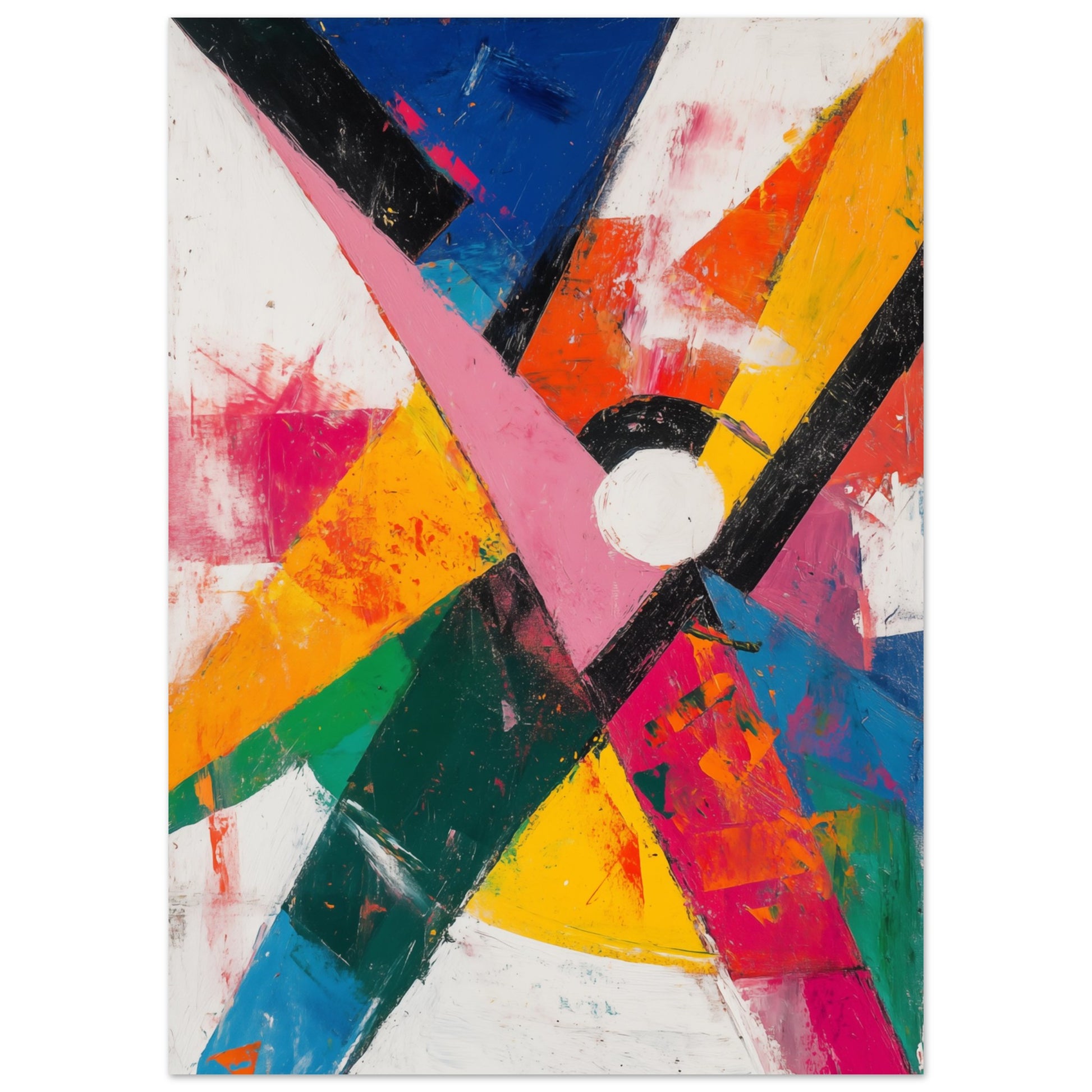 Abstraktes Farbspiel der Energie Poster 50x70 cm - Pixara