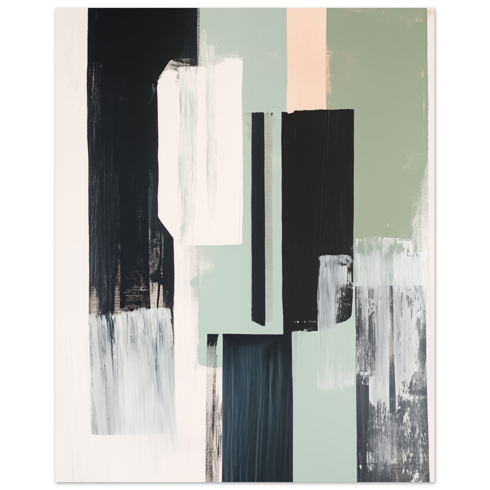 Urban Serenity – Abstrakte Komposition Poster 20x25 cm - Pixara