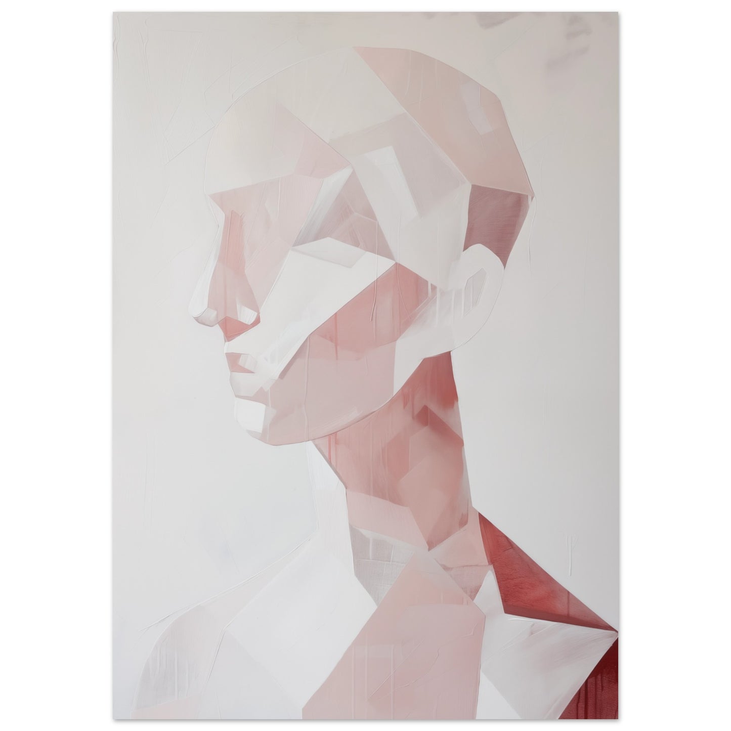 Geometrisches Profil in Pastell 50x70 cm - Pixara