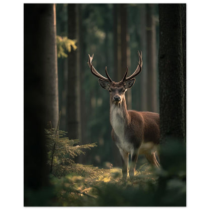 Edelhirsch im Morgenlicht 20x25 cm - Pixara