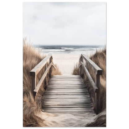 Holzsteg am Strand 60x90 cm - Pixara