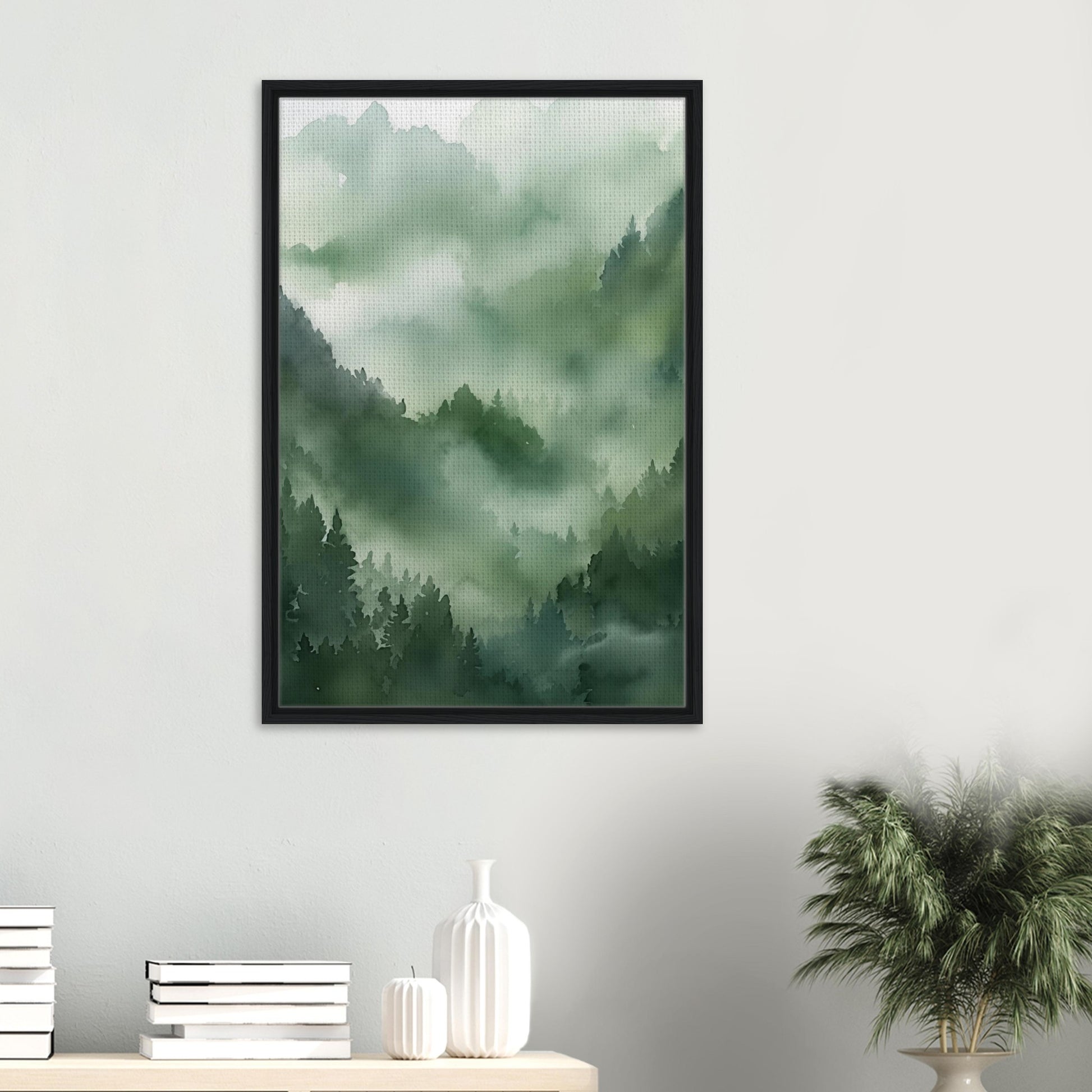 Morgendämmerung im Urwald | Gerahmte Leinwand - Pixara