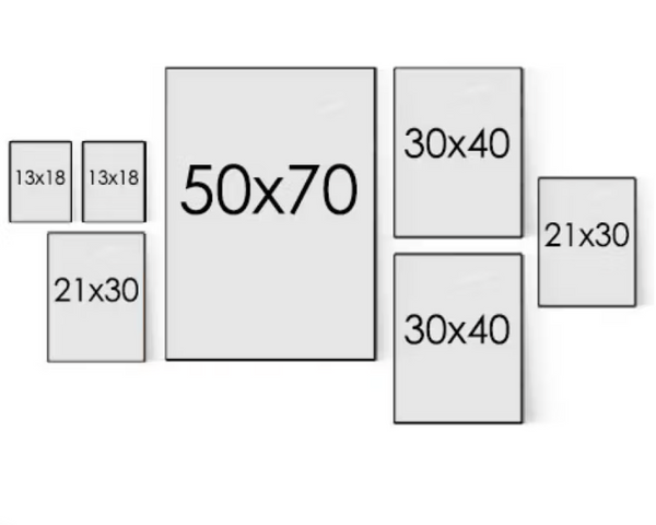Mittelgroße Bilderwand