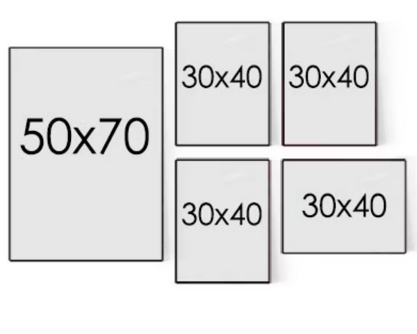 Mittelgroße Bilderwand