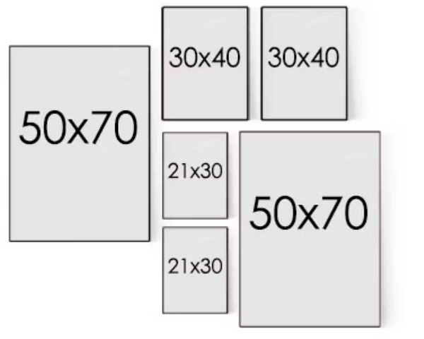 Mittelgroße Bilderwand