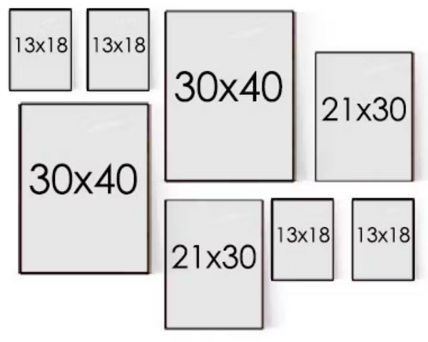 Mittelgroße Bilderwand