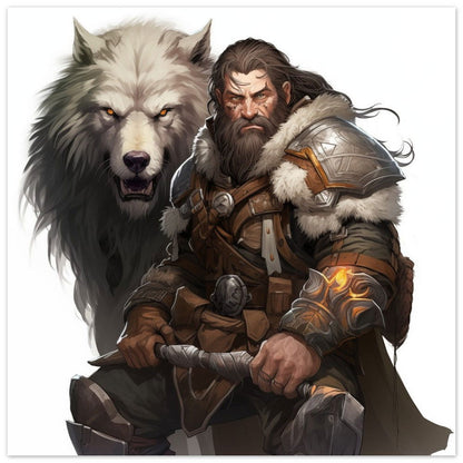 "Bjorn Schneezahn" Jäger des Frostrudels Poster 30x30 cm - Pixara