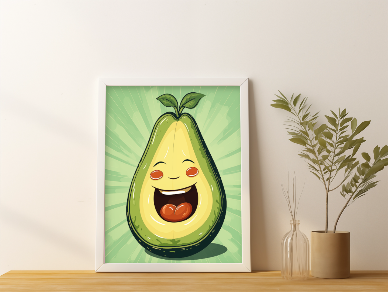 Glückliche Avocado - Pixara