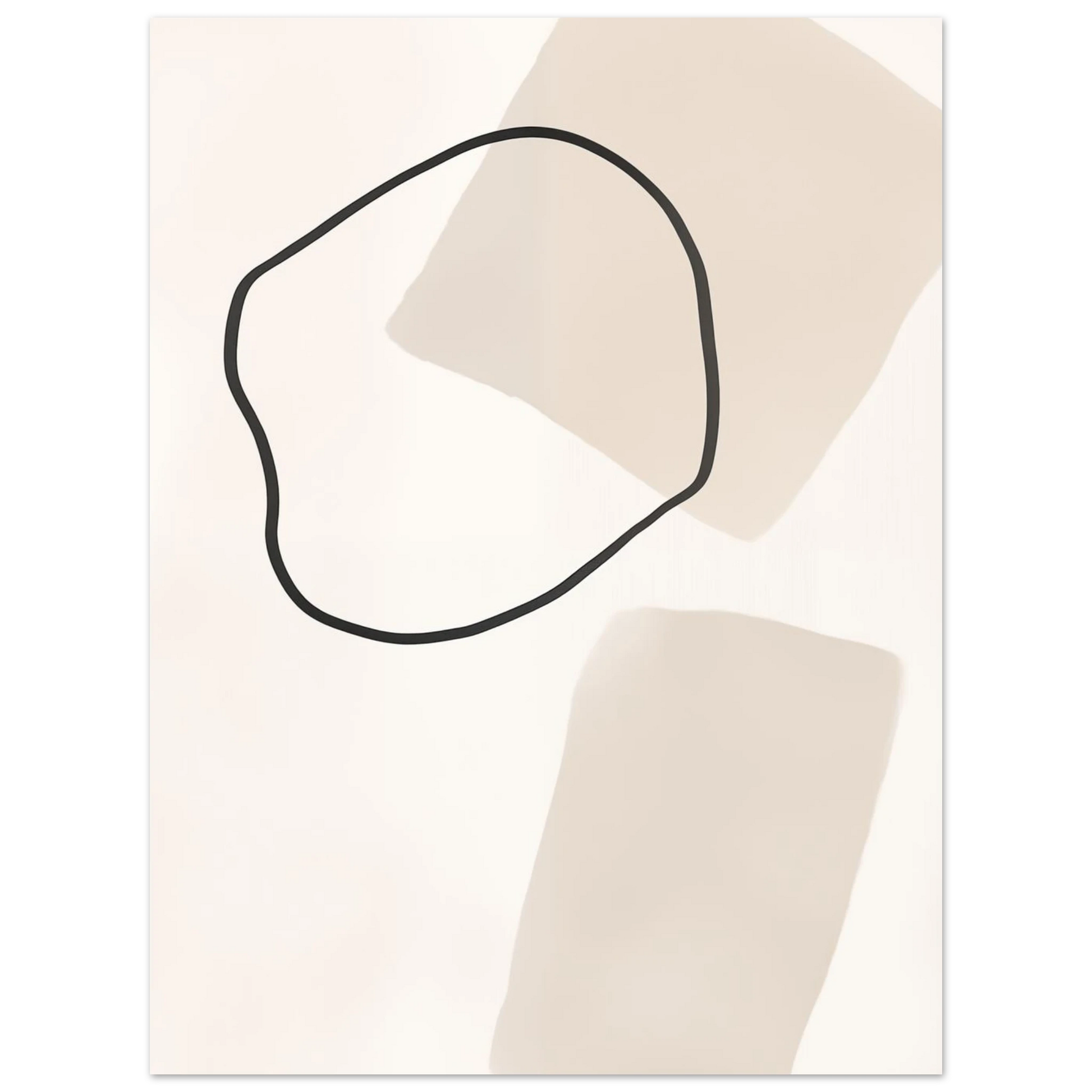 Abstrakte Balance in Beige Poster 30x40 cm - Pixara