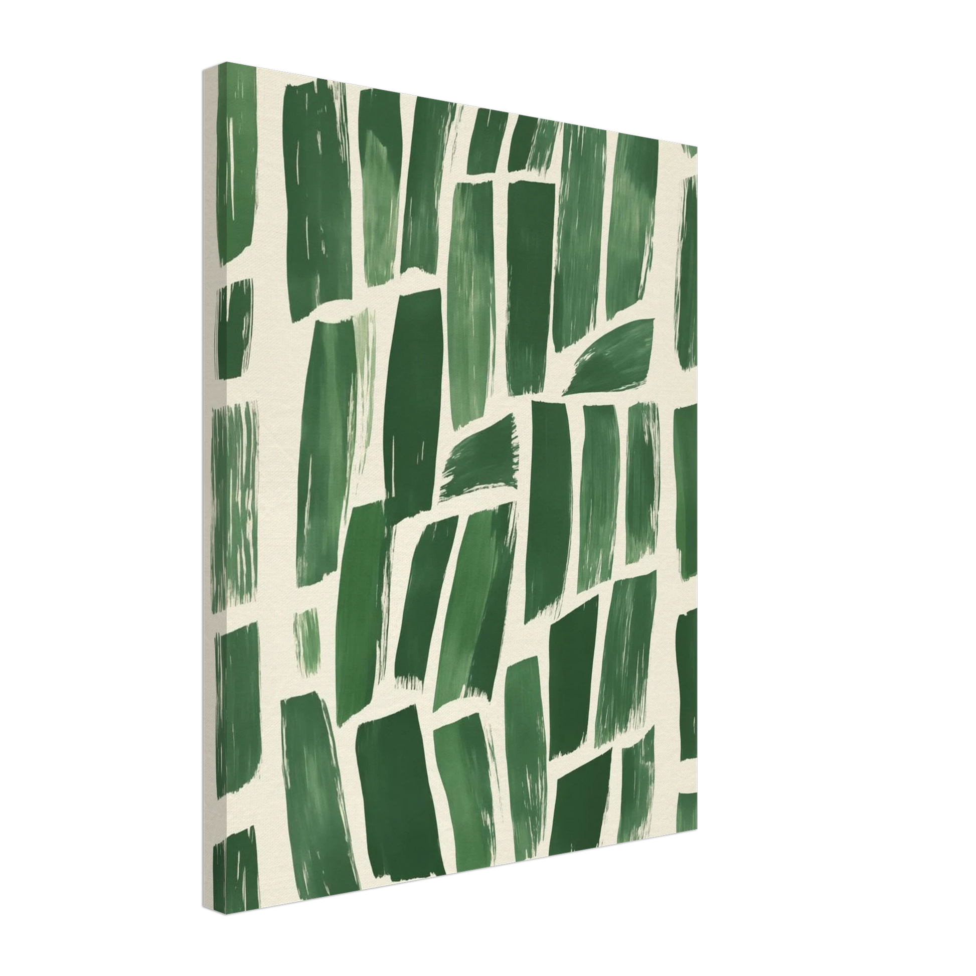 Abstrakte Grüntöne – Modernes Wandbild Leinwand 40x50 cm - Pixara