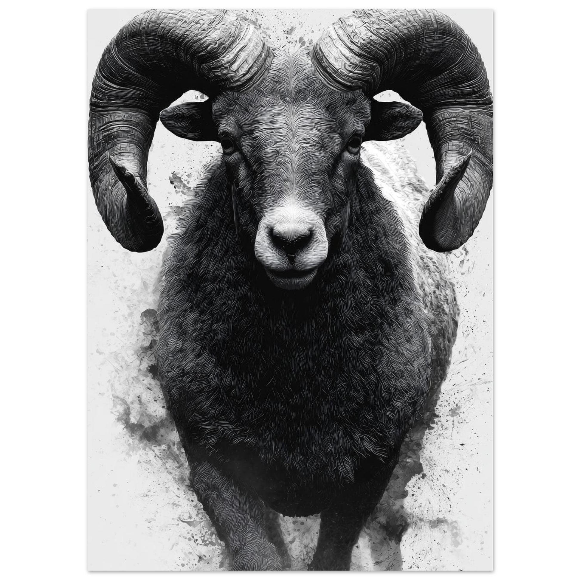 Widder – Schwarzweiß Fine-Art Porträt 13x18 cm - Pixara