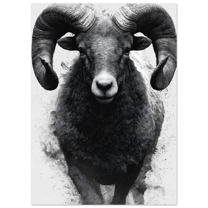 Widder – Schwarzweiß Fine-Art Porträt 13x18 cm - Pixara