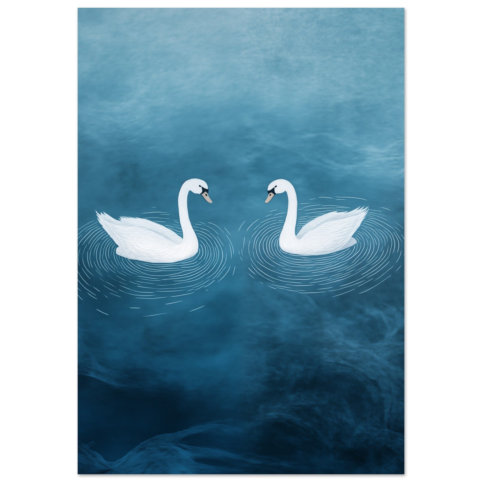 Zweisamkeit auf stillem Wasser 70x100 cm - Pixara