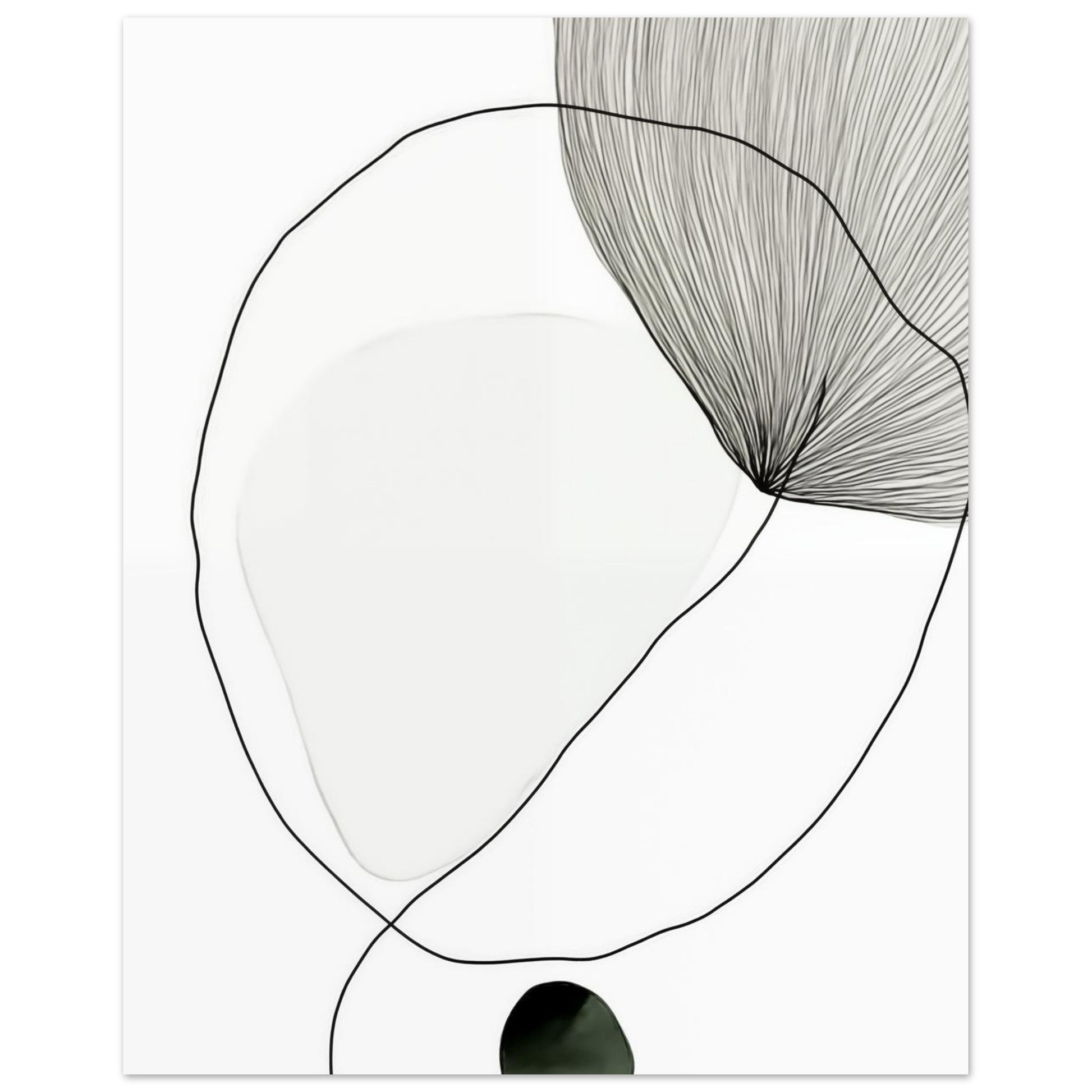 Hauch der Stille – Abstrakte Formenspielerei 40x50 cm - Pixara