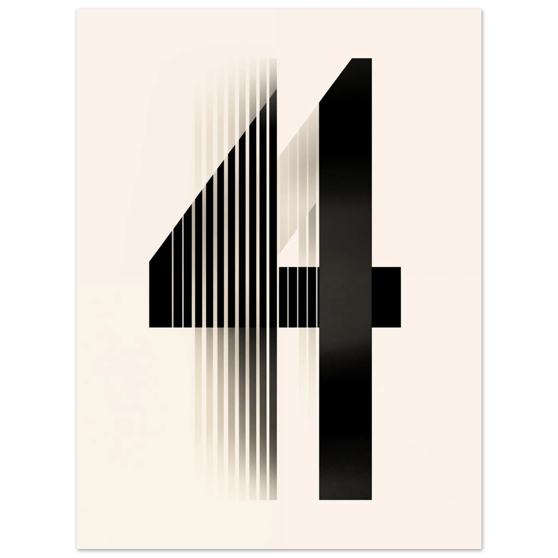 Typografische Illusion – Moderne geometrische Komposition Poster 30x40 cm - Pixara