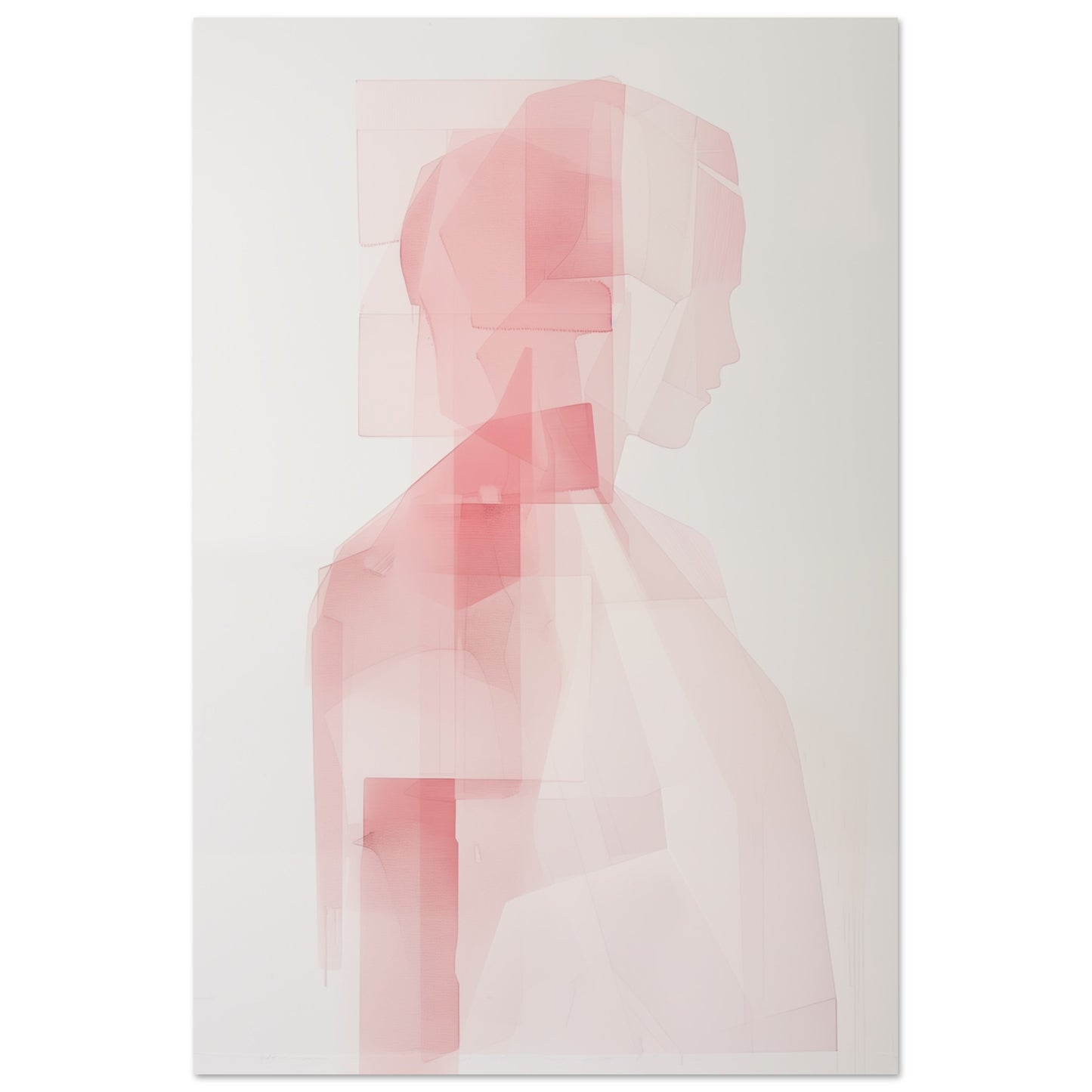 Schwebende Silhouetten in Rosa 60x90 cm - Pixara