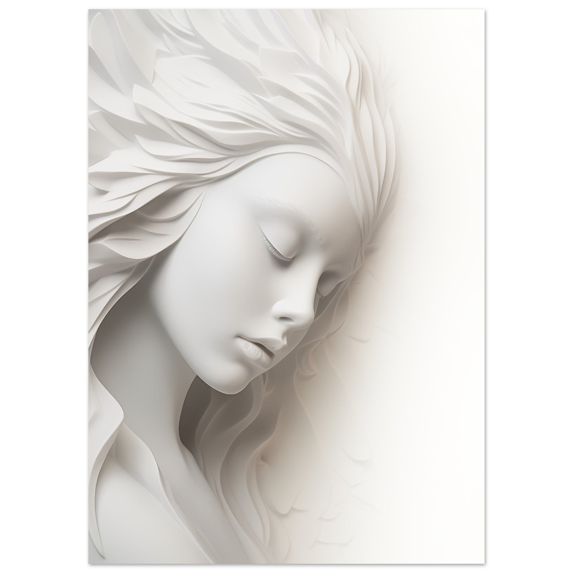 Gedankenstille in Marmor Poster 50x70 cm - Pixara