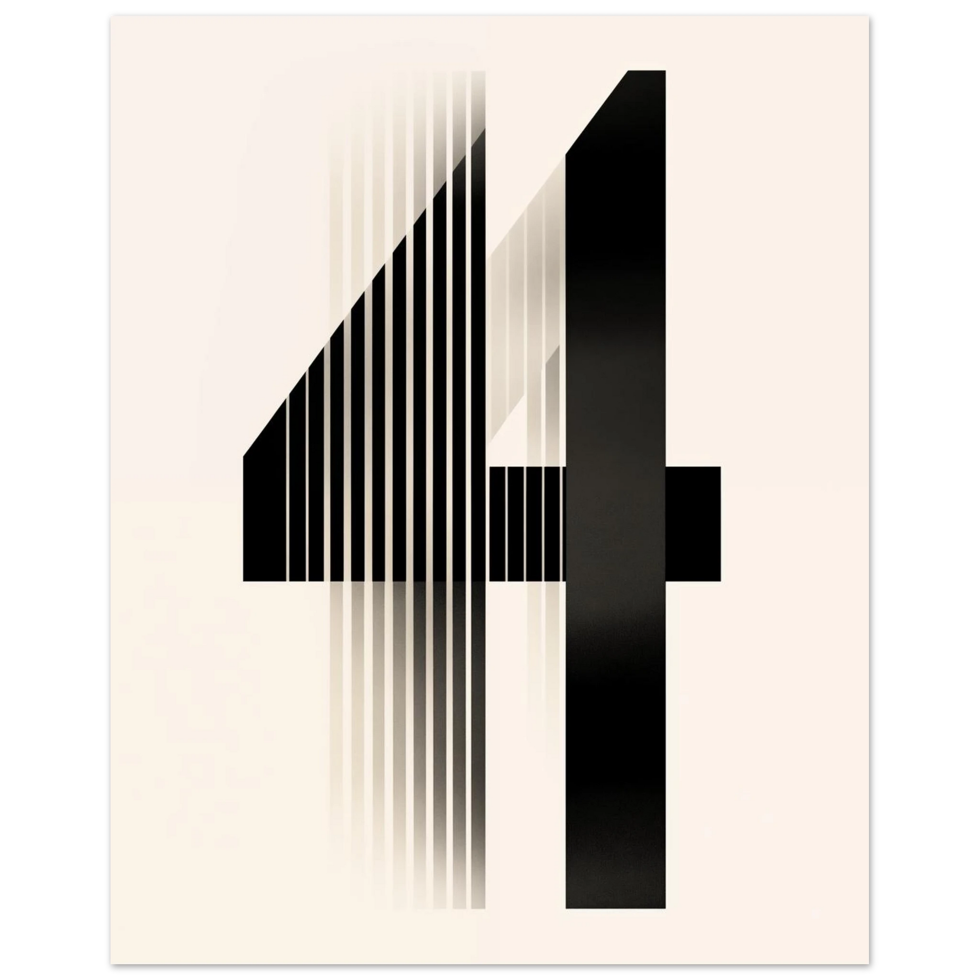 Typografische Illusion – Moderne geometrische Komposition Poster 20x25 cm - Pixara