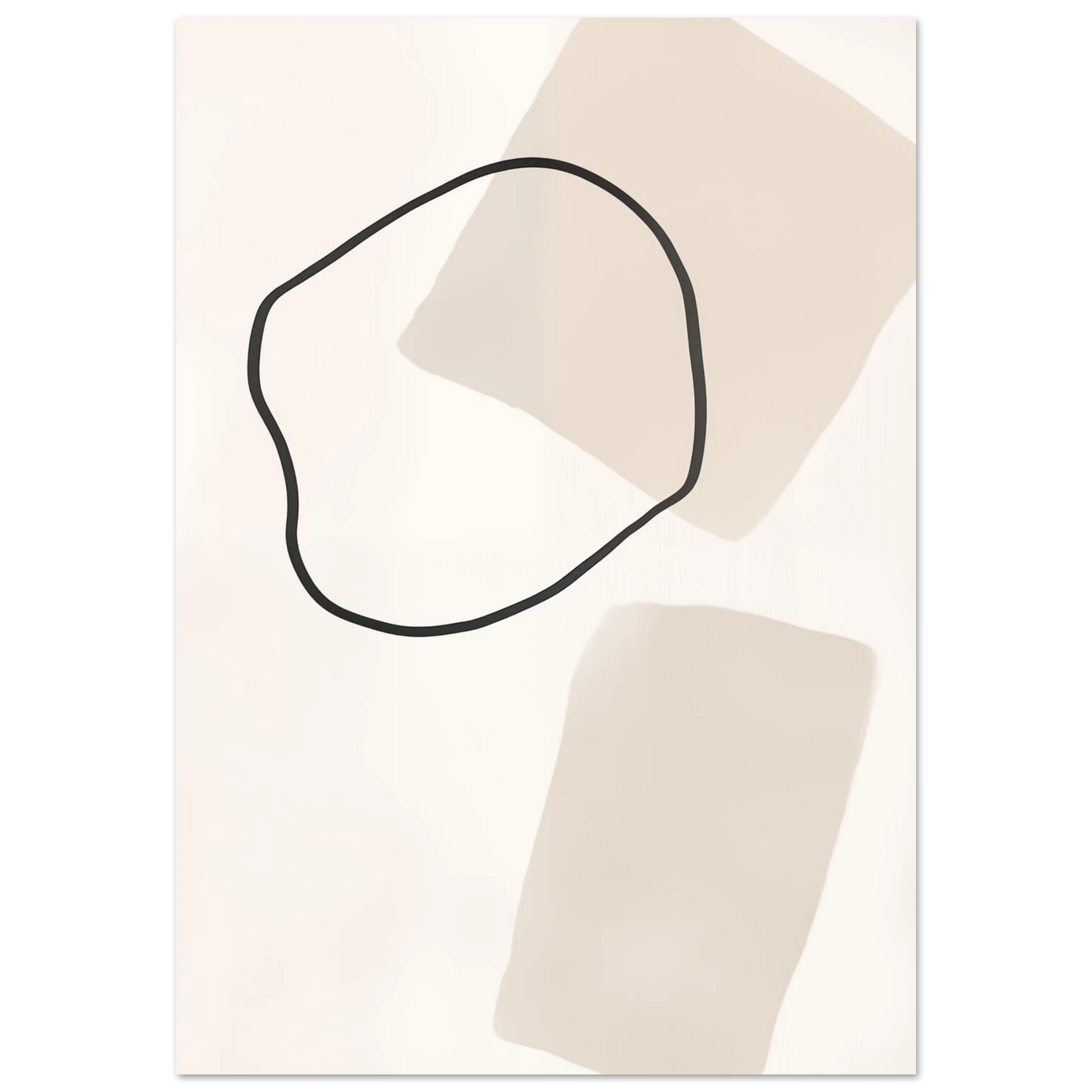 Abstrakte Balance in Beige Poster 70x100 cm - Pixara