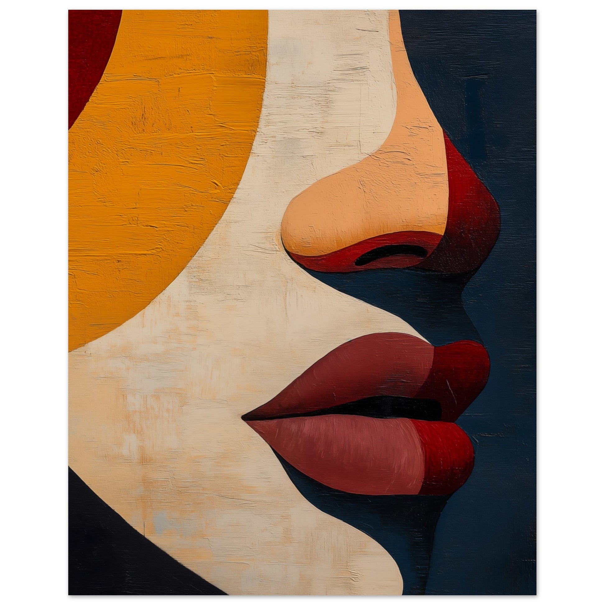 Abstrakte Geometrie eines Gesichts Poster 20x25 cm - Pixara