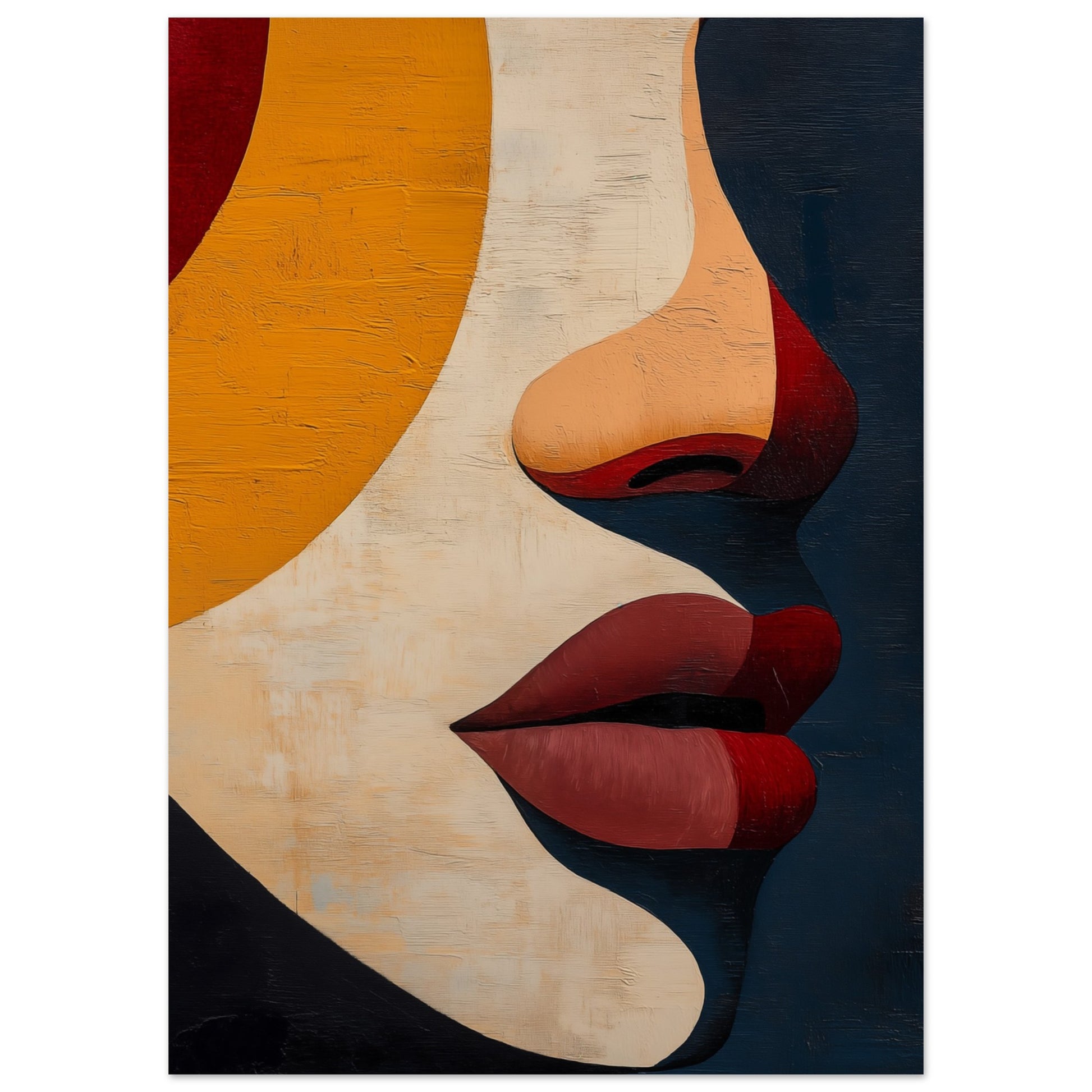 Abstrakte Geometrie eines Gesichts Poster 50x70 cm - Pixara