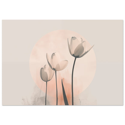 Sanfte Tulpen Poster A4 21x29.7 cm - Pixara