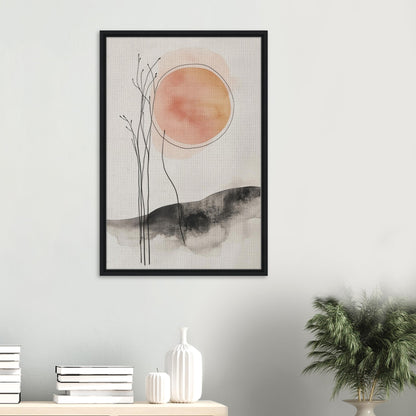 Sonnenaufgang in Stille | Gerahmte Leinwand - Pixara
