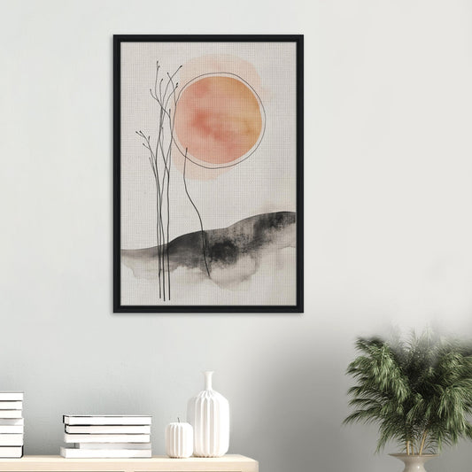 Sonnenaufgang in Stille | Gerahmte Leinwand - Pixara