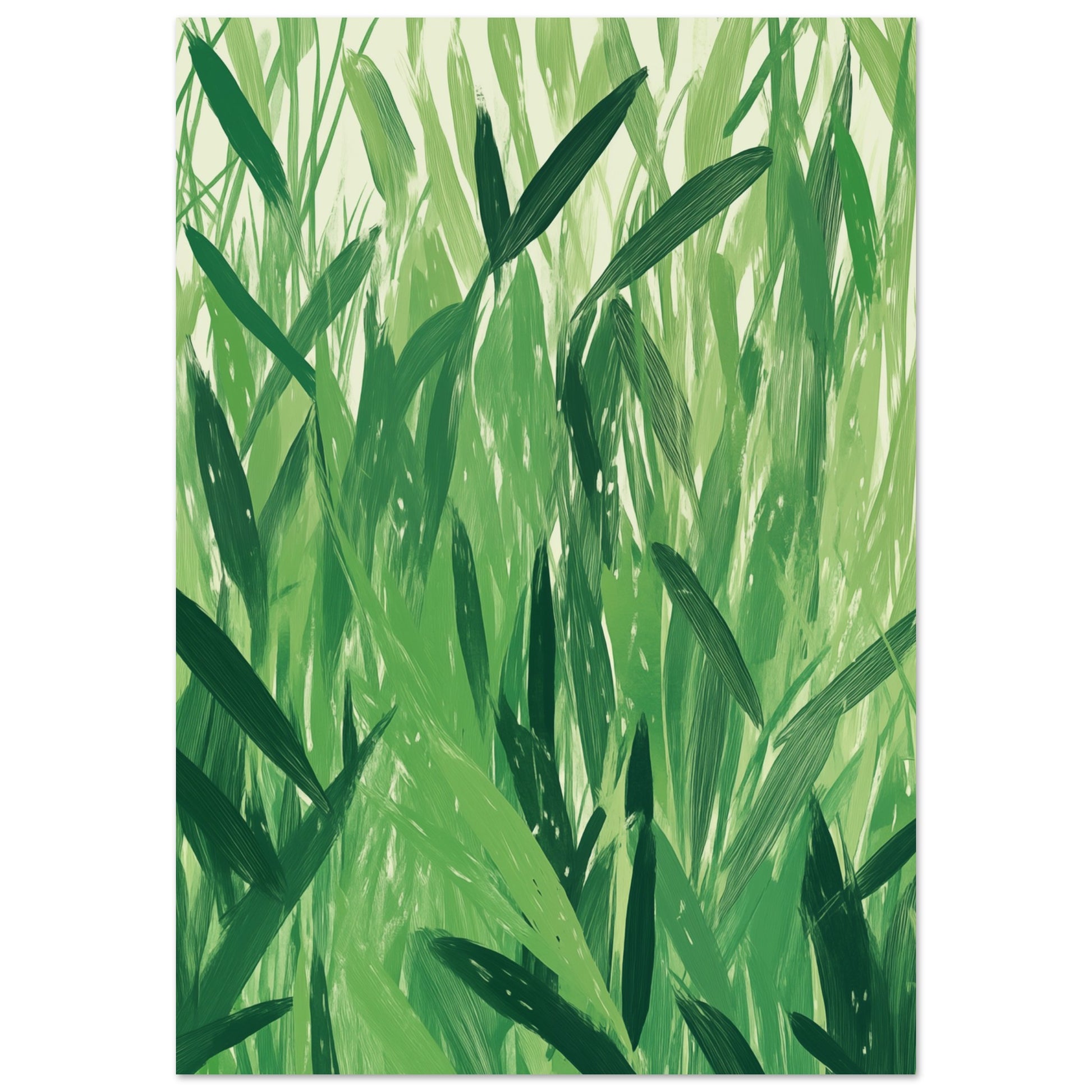 Grüne Harmonie – Abstrakte Natur Poster 70x100 cm - Pixara