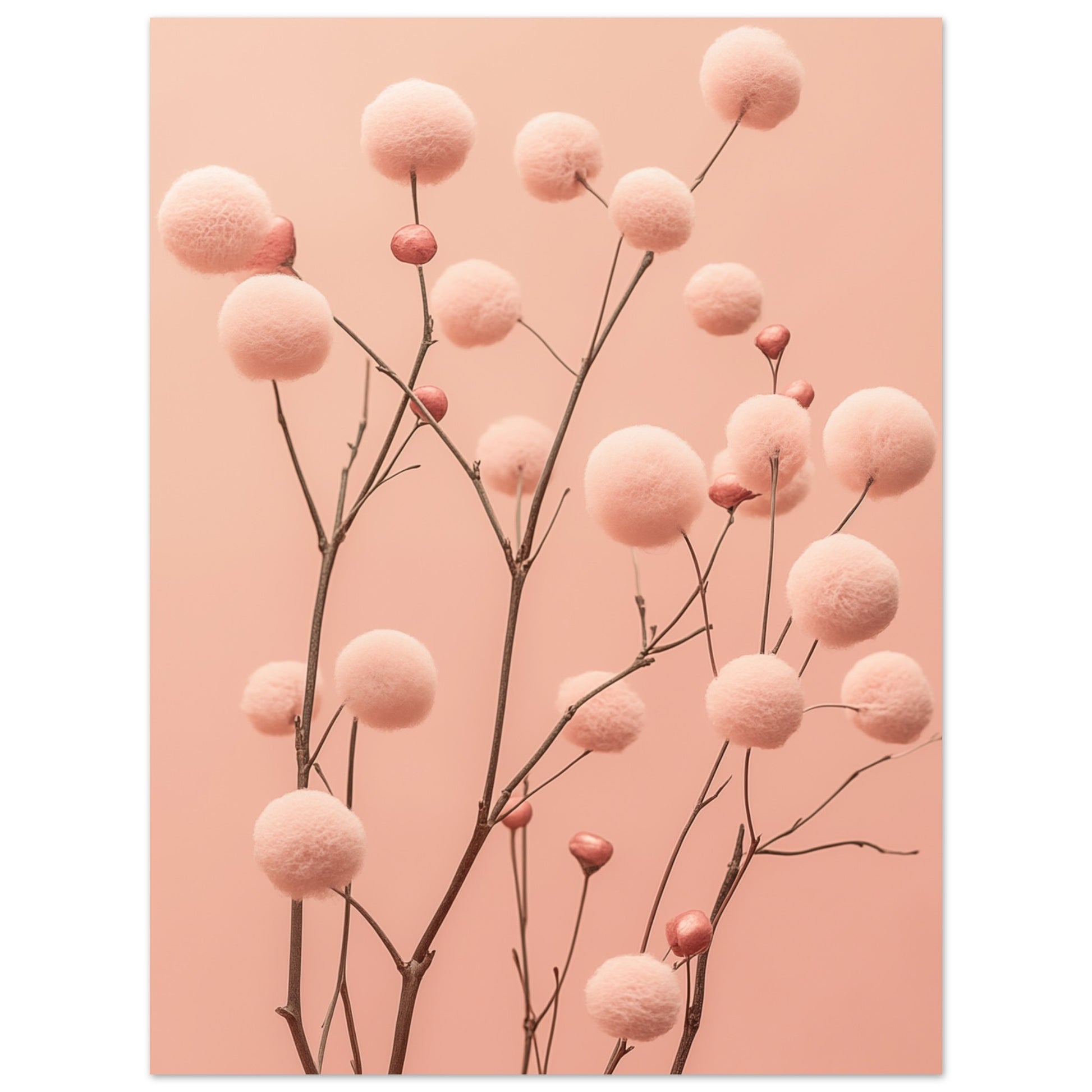 Zarte Blüten in Pastellrosa Poster 30x40 cm - Pixara