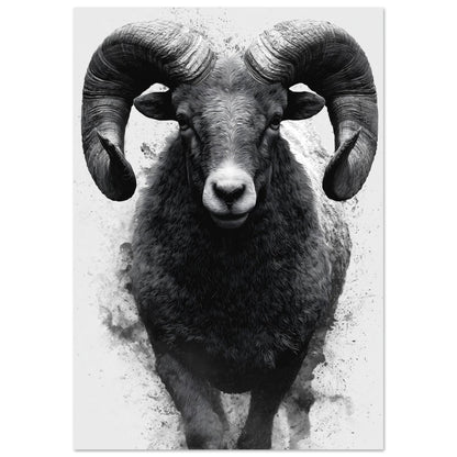 Widder – Schwarzweiß Fine-Art Porträt 70x100 cm - Pixara