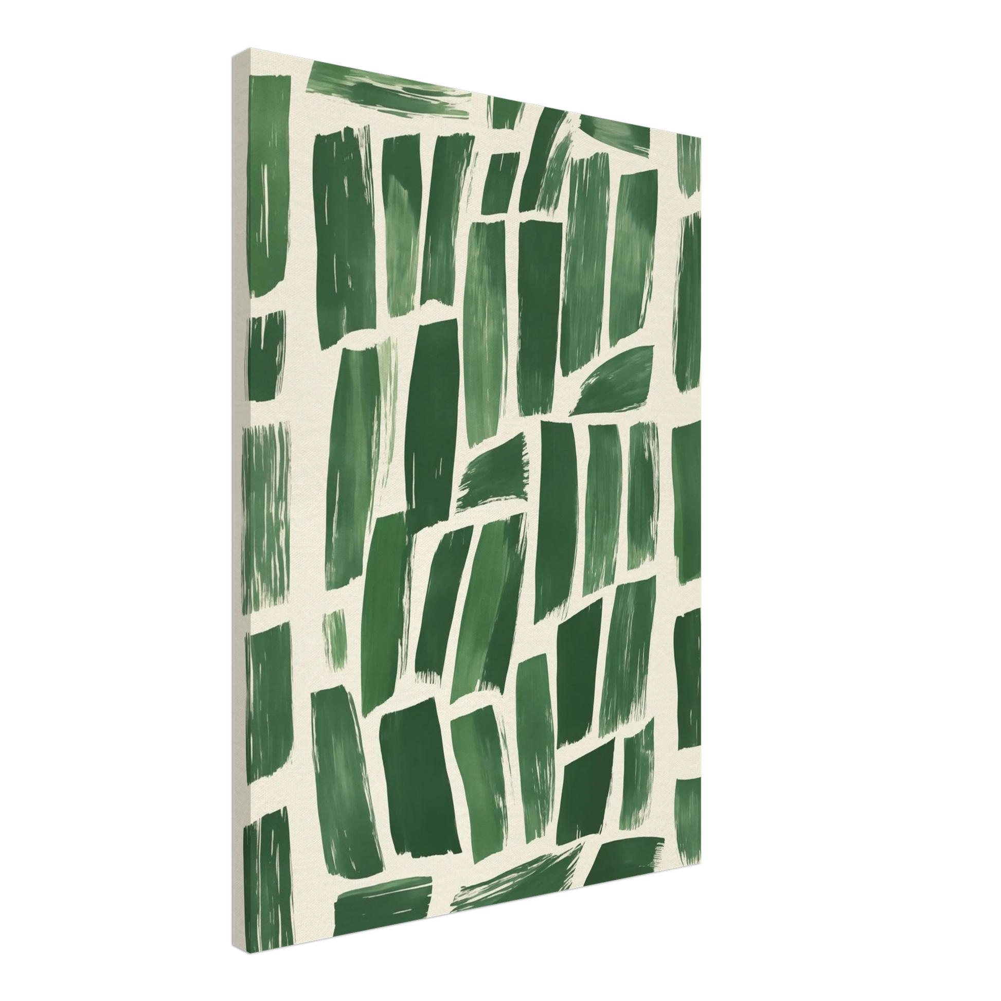 Abstrakte Grüntöne – Modernes Wandbild Leinwand 50x70 cm - Pixara