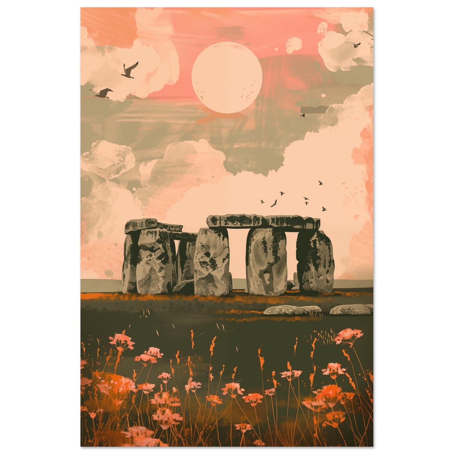 Stonehenge im Herbst 60x90 cm - Pixara