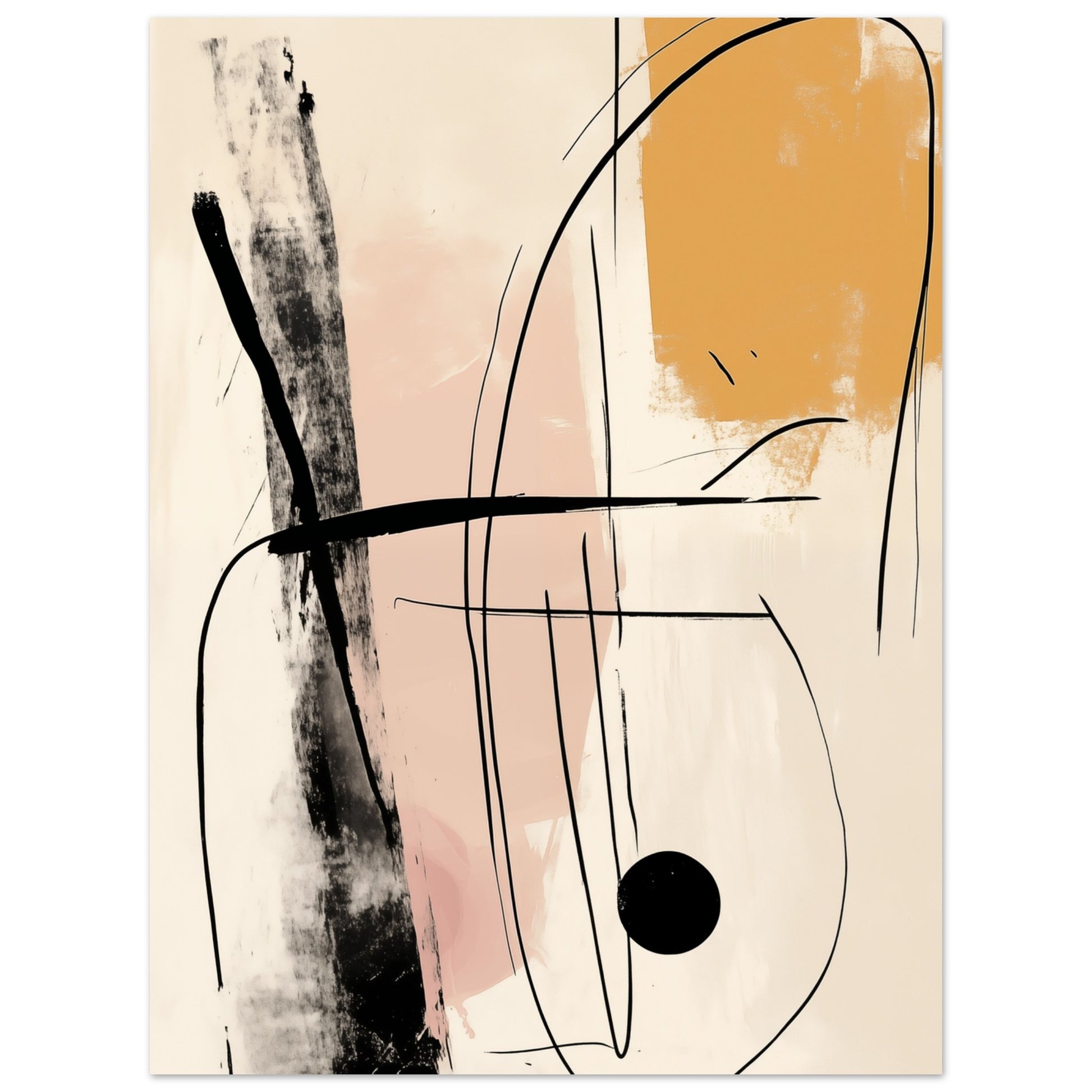 Abstrakte Linienkunst Poster 30x40 cm - Pixara