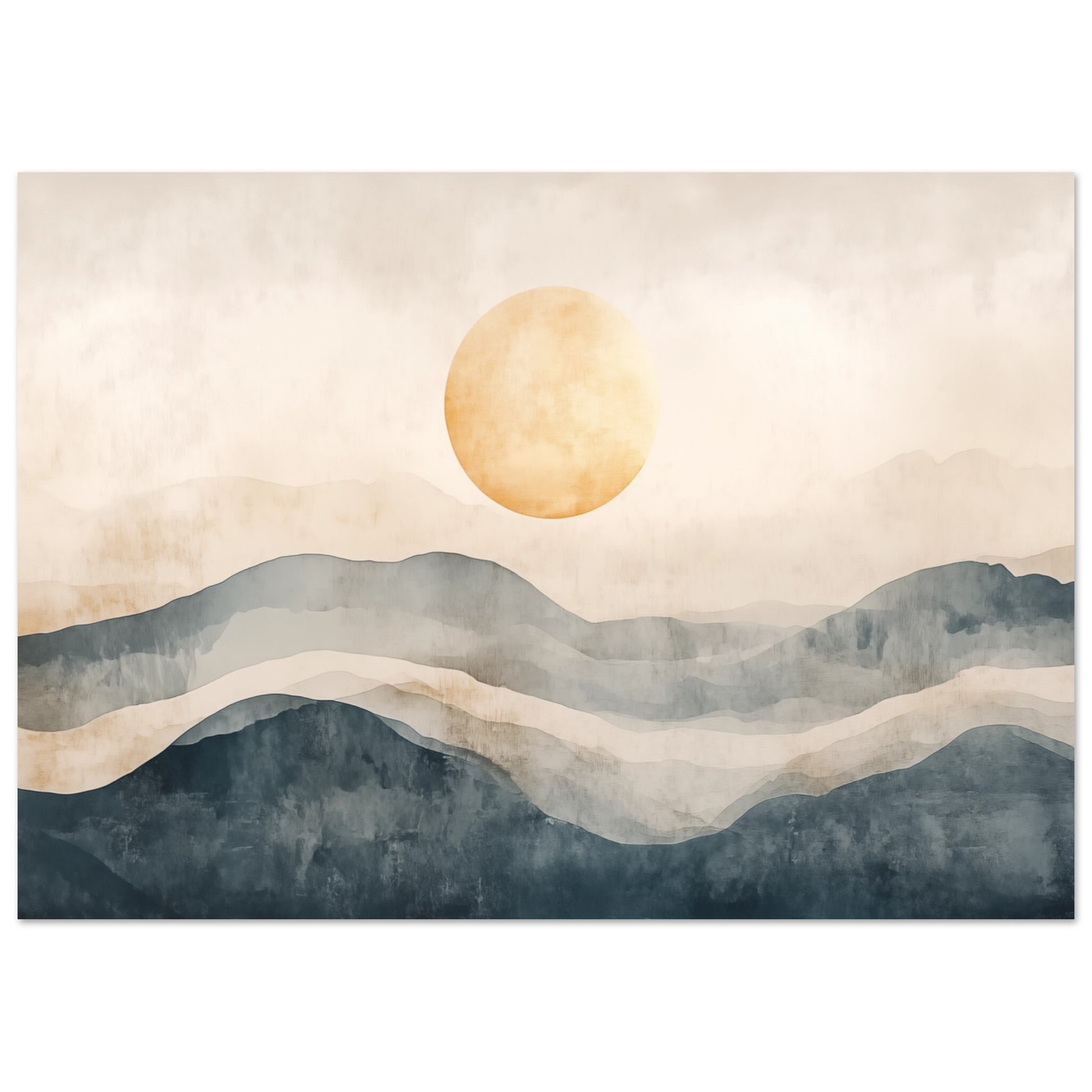 Japandi Sonnenaufgang Poster 21x29.7 cm - Pixara