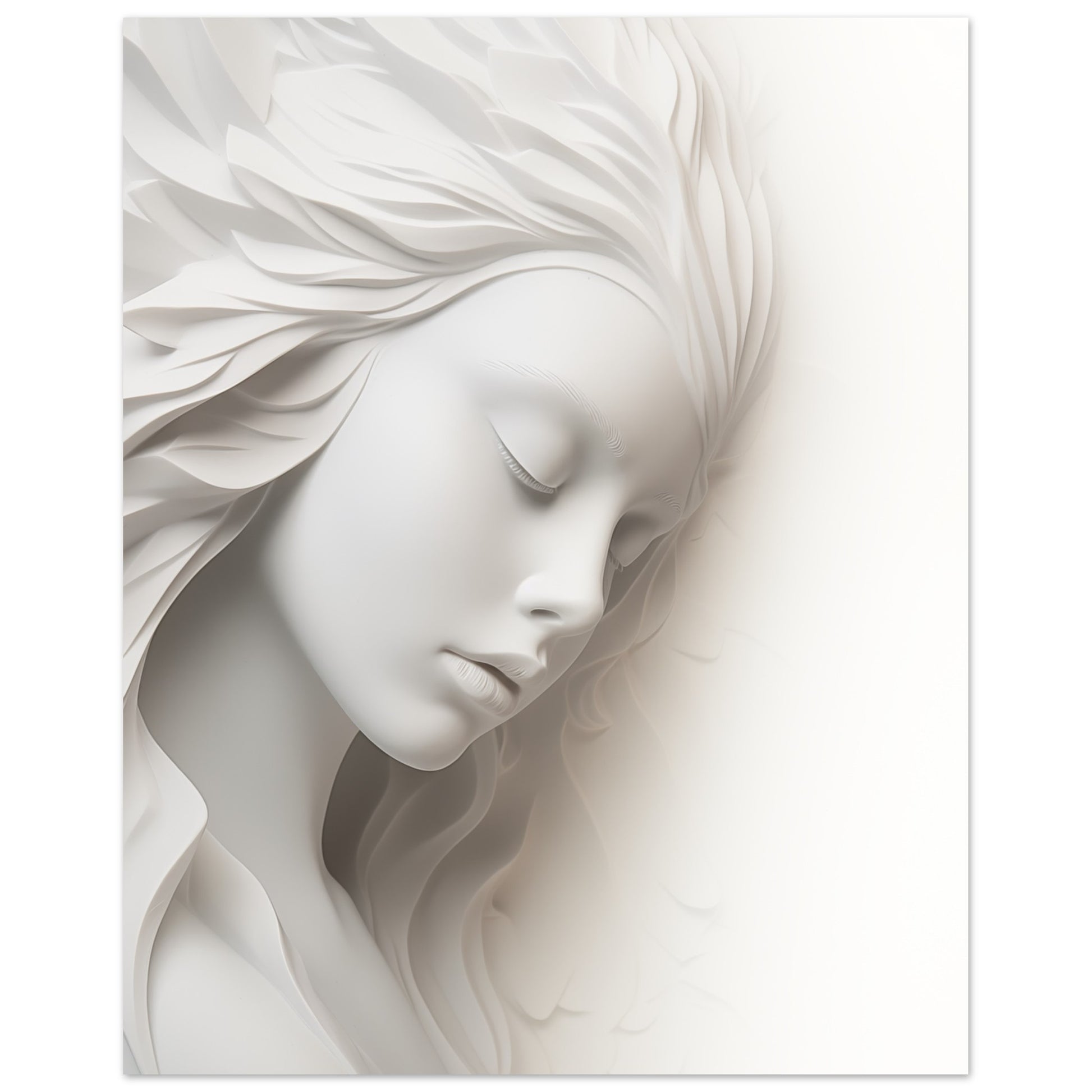 Gedankenstille in Marmor Poster 20x25 cm - Pixara