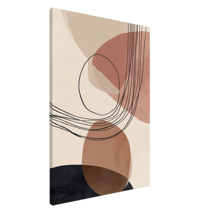 Modern Shapes II – Abstrakte Balance in warmen Tönen Leinwand 70x100 cm - Pixara